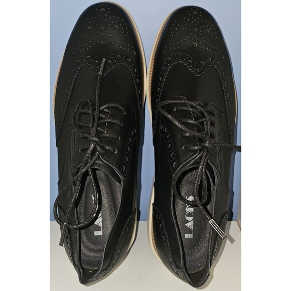 LAOKS Hybrid Brogue Oxford Lace-up Wingtip Dress Shoes Black Men Size 10 - Picture 5 of 11